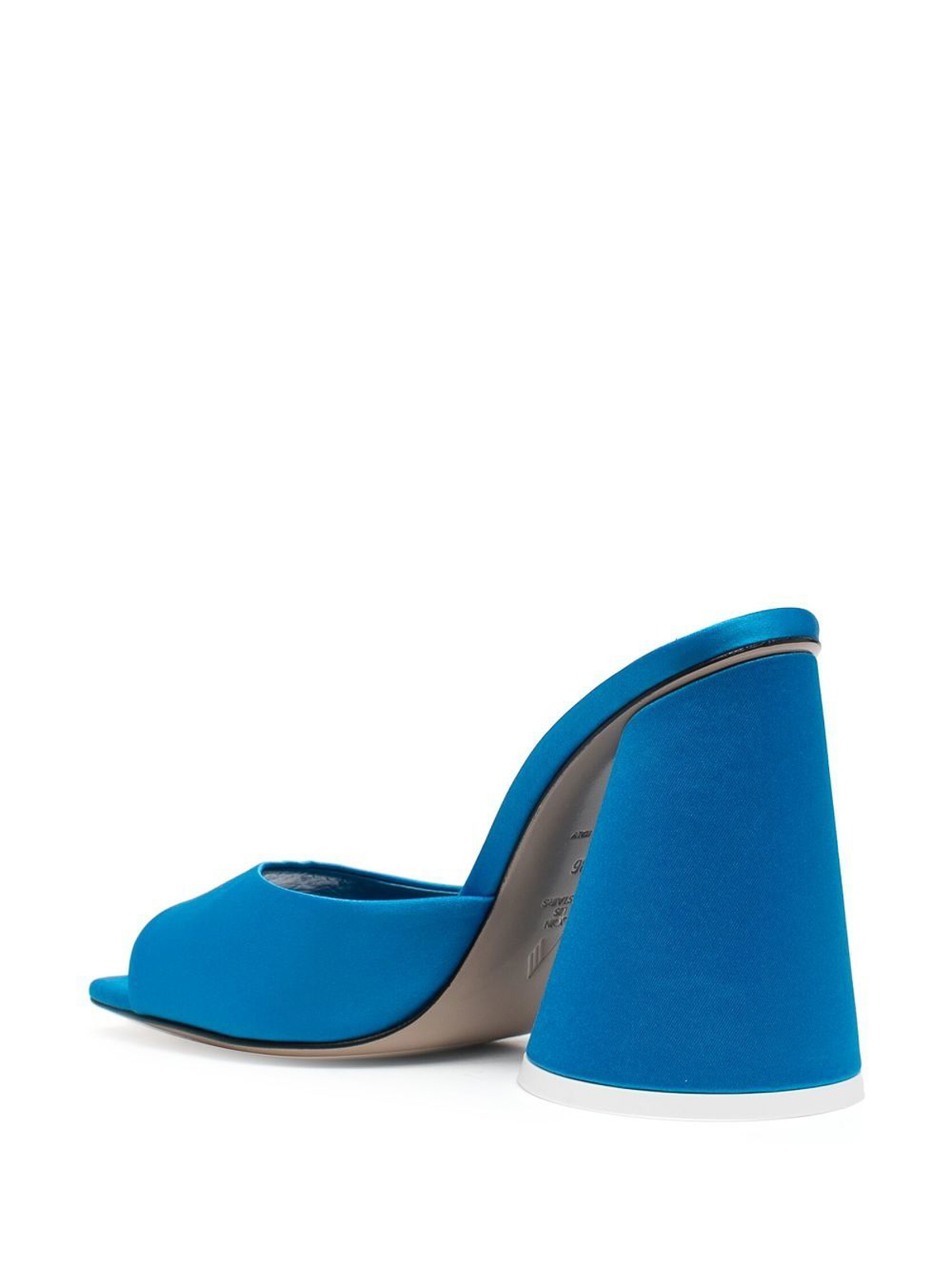 Shop Attico Luz Satin Sandals In Light Blue