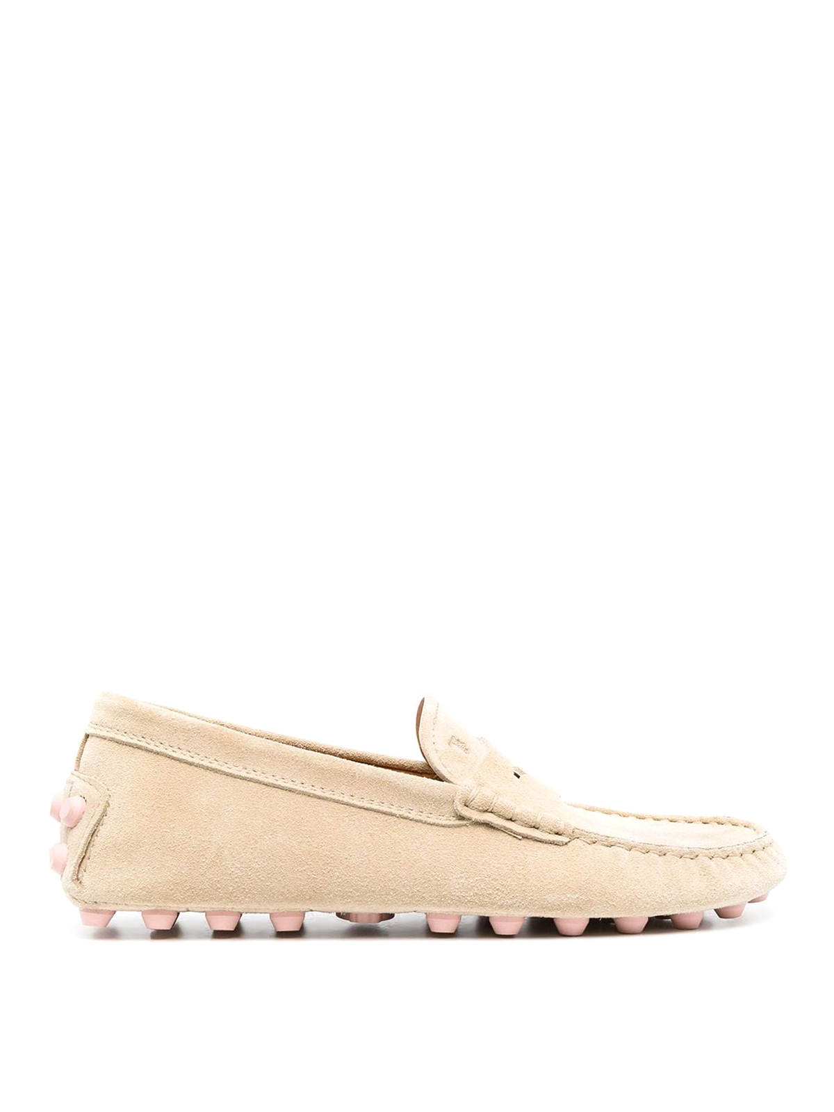 Tod's Gommino Bubble Leather Loafers In Beige