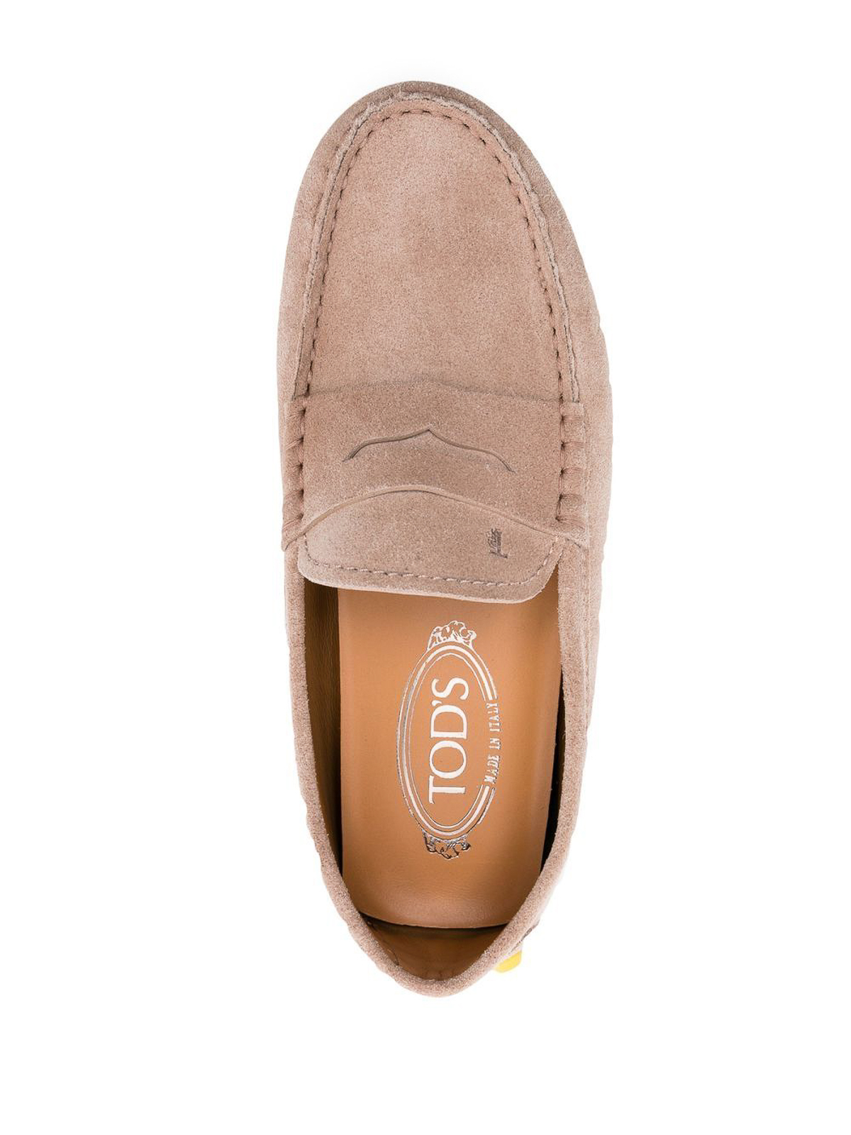 Shop Tod's Gommino Bubble Suede Leather Loafers In Pink