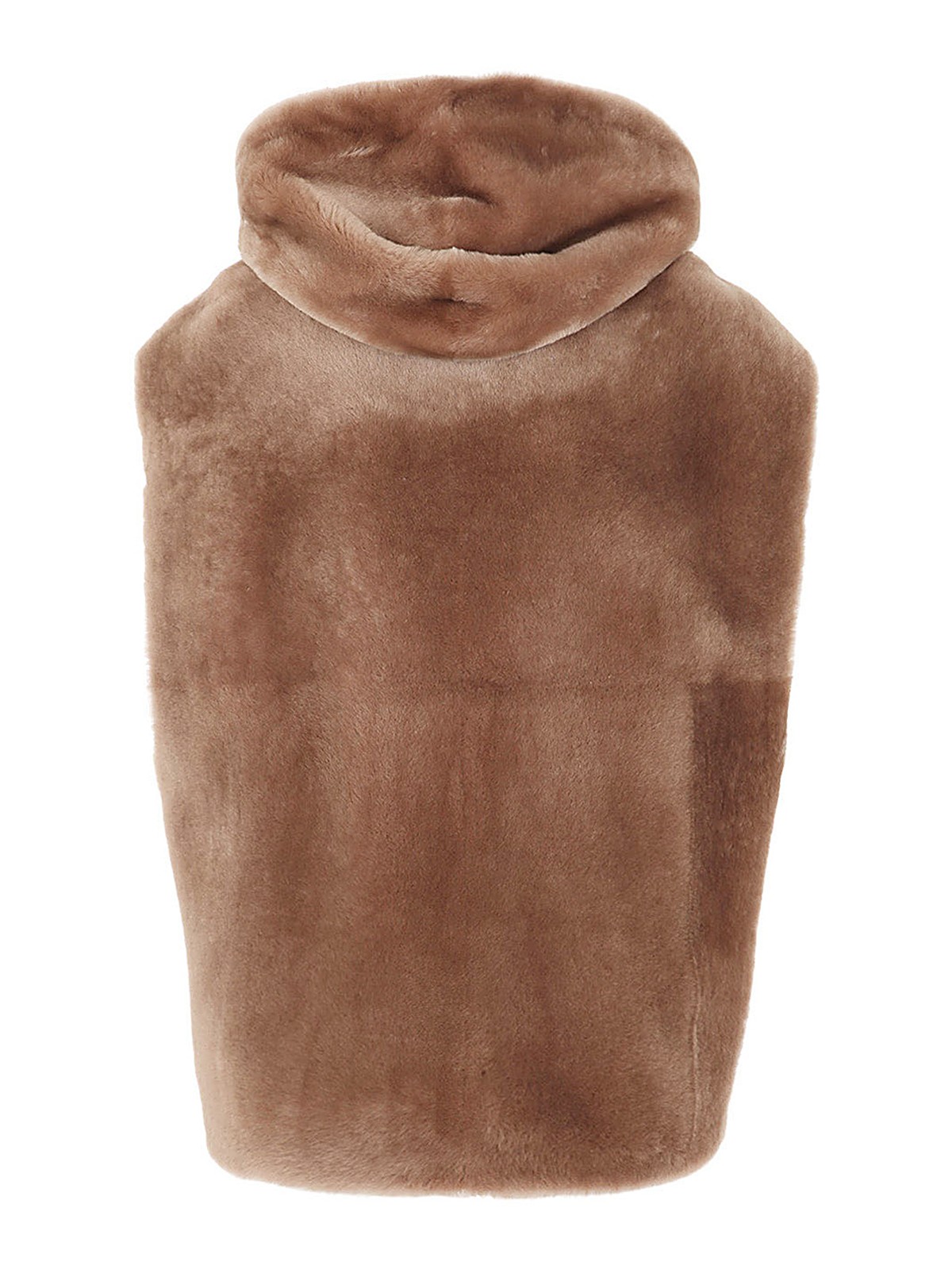 Blancha Shearling vest - Brown - Women|22053300MUD | thebs.com