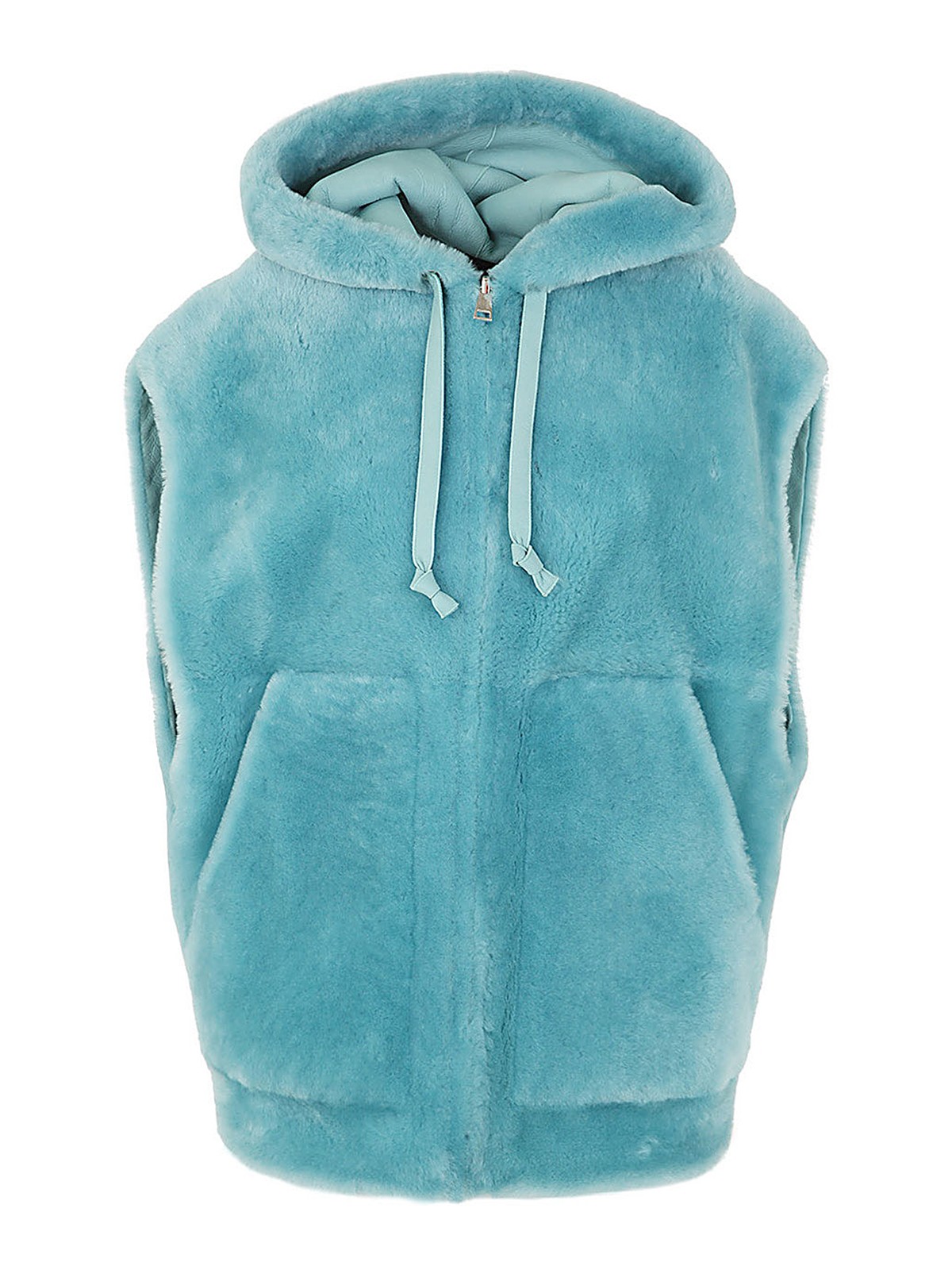 Blancha Shearling vest - Blue - Women|22053300SUGAR | thebs.com