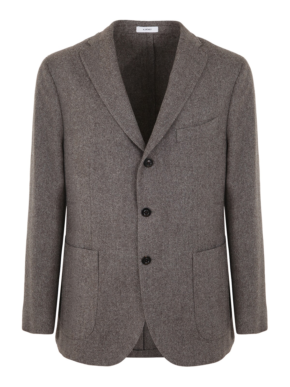 Boglioli Chevron Pattern Blazer In Brown