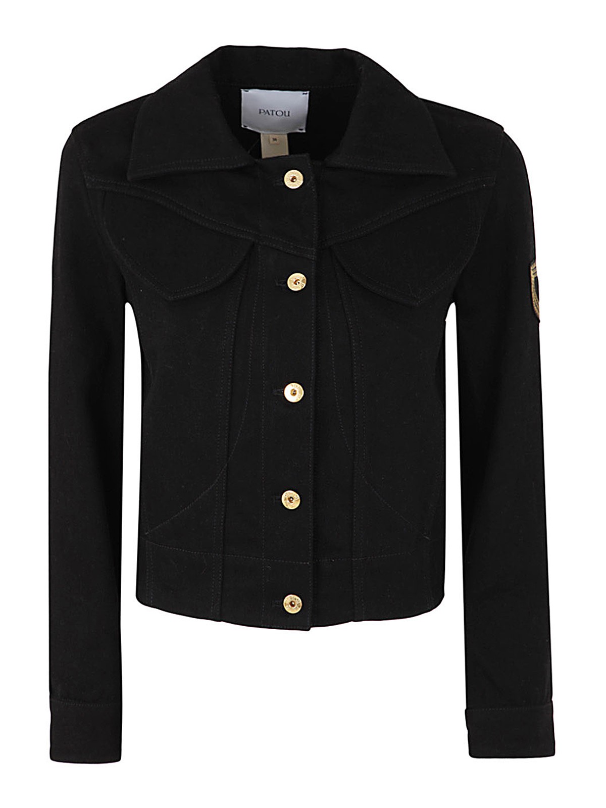 Patou Wool And Cotton-blend Jacket In Negro