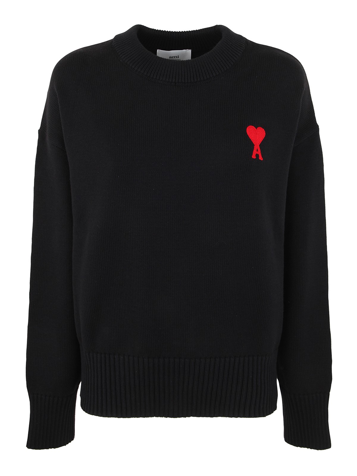 Ami Paris Adc crewneck sweater - Black - Women|UKS008016D009