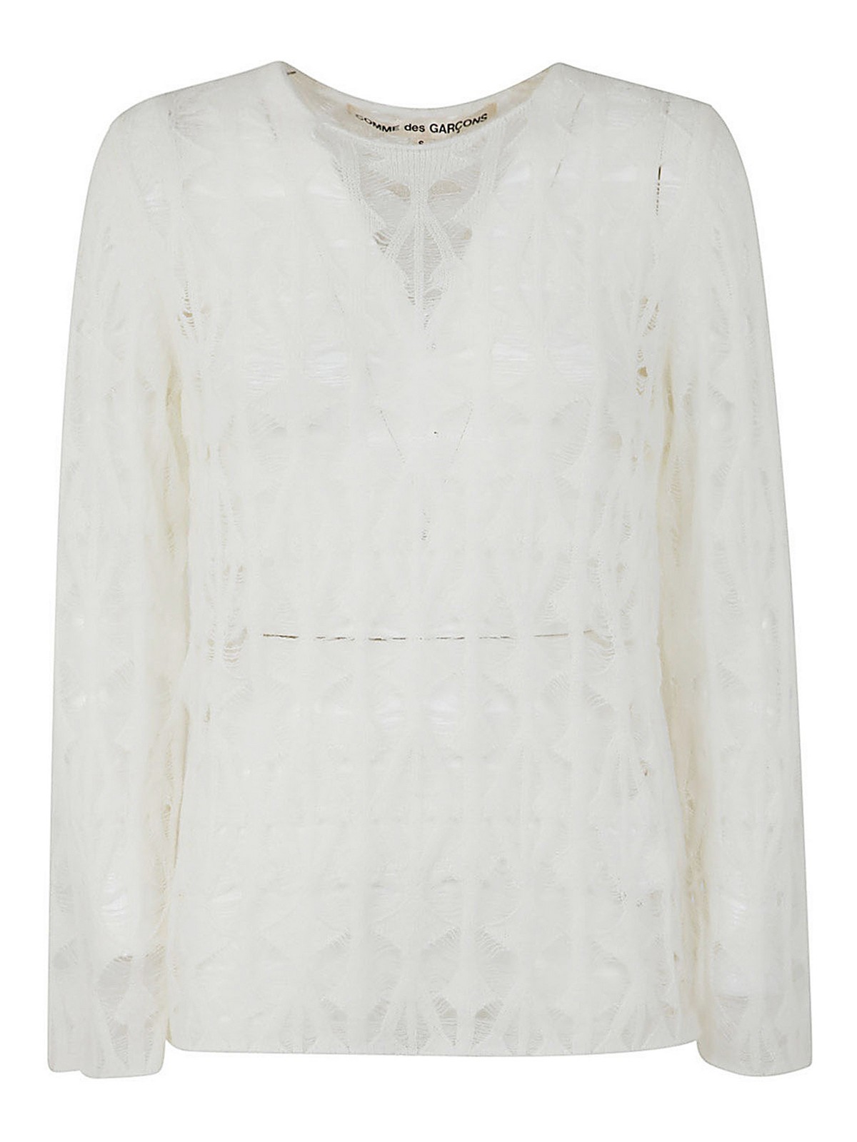 Shop Comme Des Garçons Ladies Sweater In White