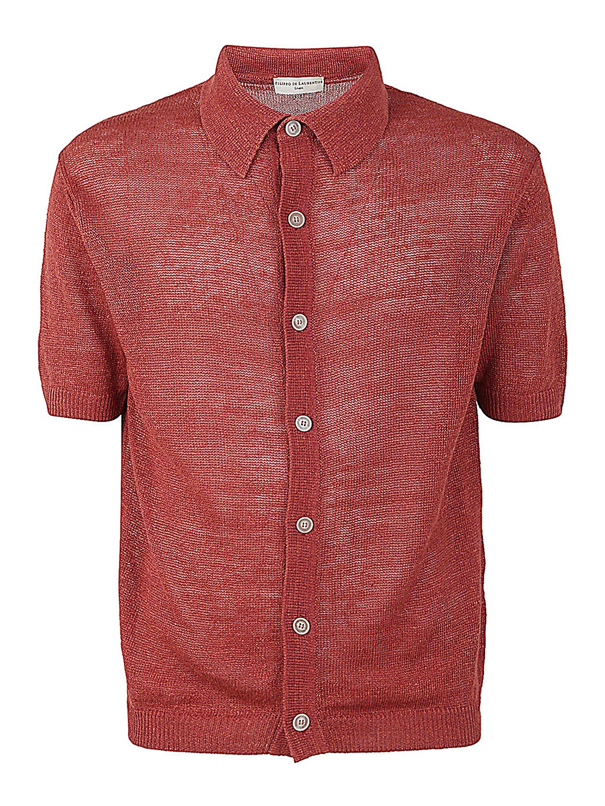 Shop Filippo De Laurentiis Short Sleeve Over Shirt In Red