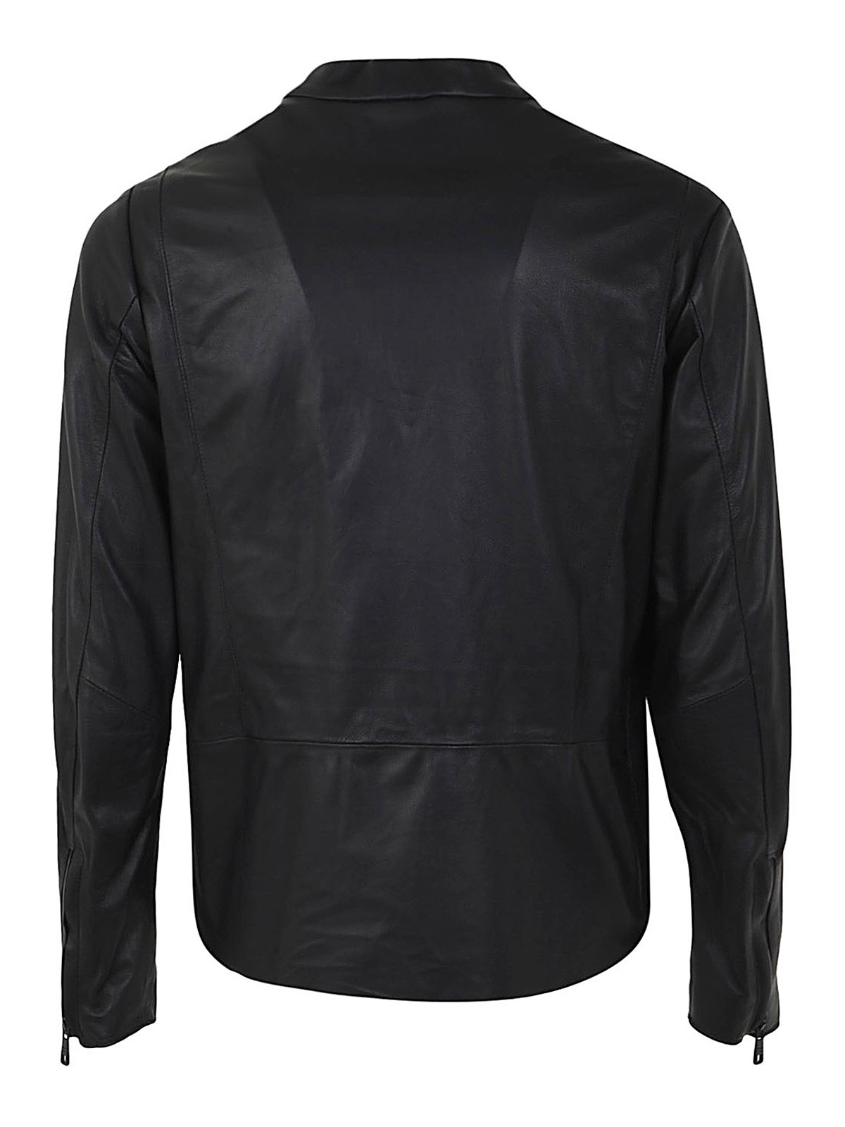 Shop Giorgio Brato Plain Leather Biker In Black