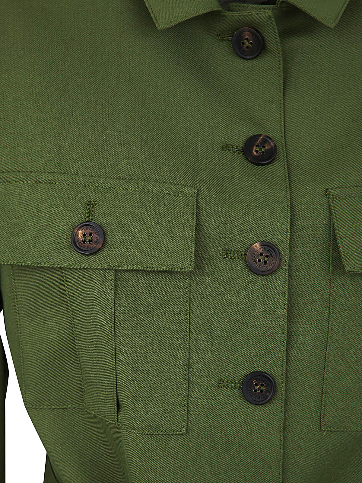 Shop Golden Goose Journey W`s Field Jacket Light Wool Polyester In Verde