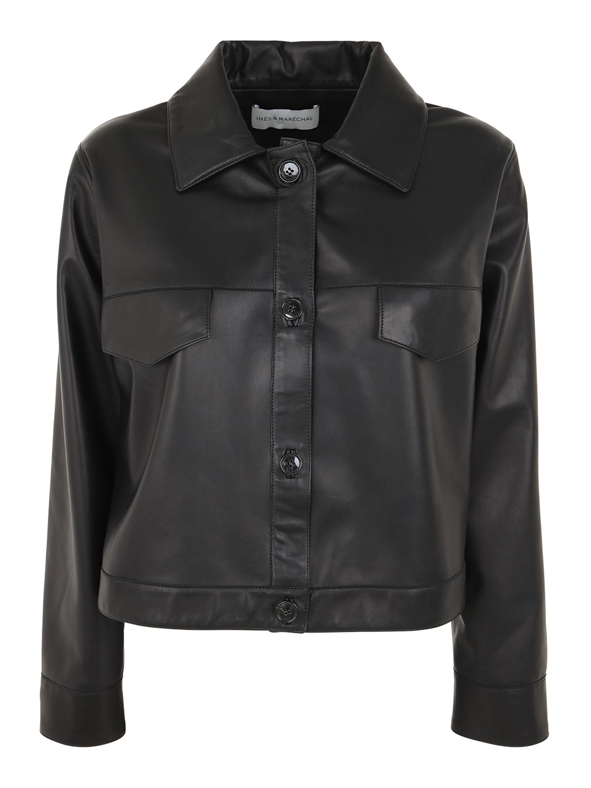 Ines Et Marechal Leather Jacket In Negro