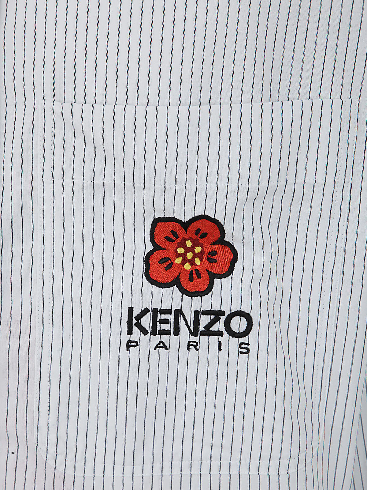 Shop Kenzo Boke Flower Crest Stripe Shirt In Azul