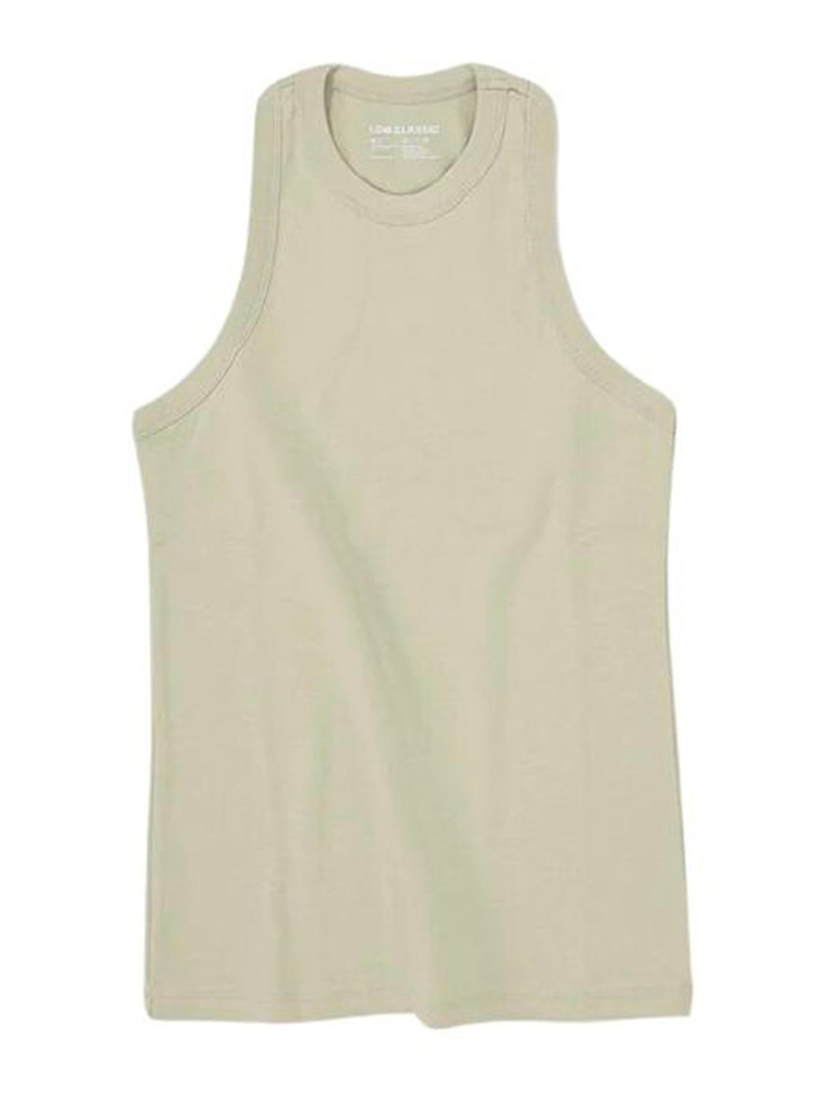 Low Classic Jersey Sleeveless Top In White