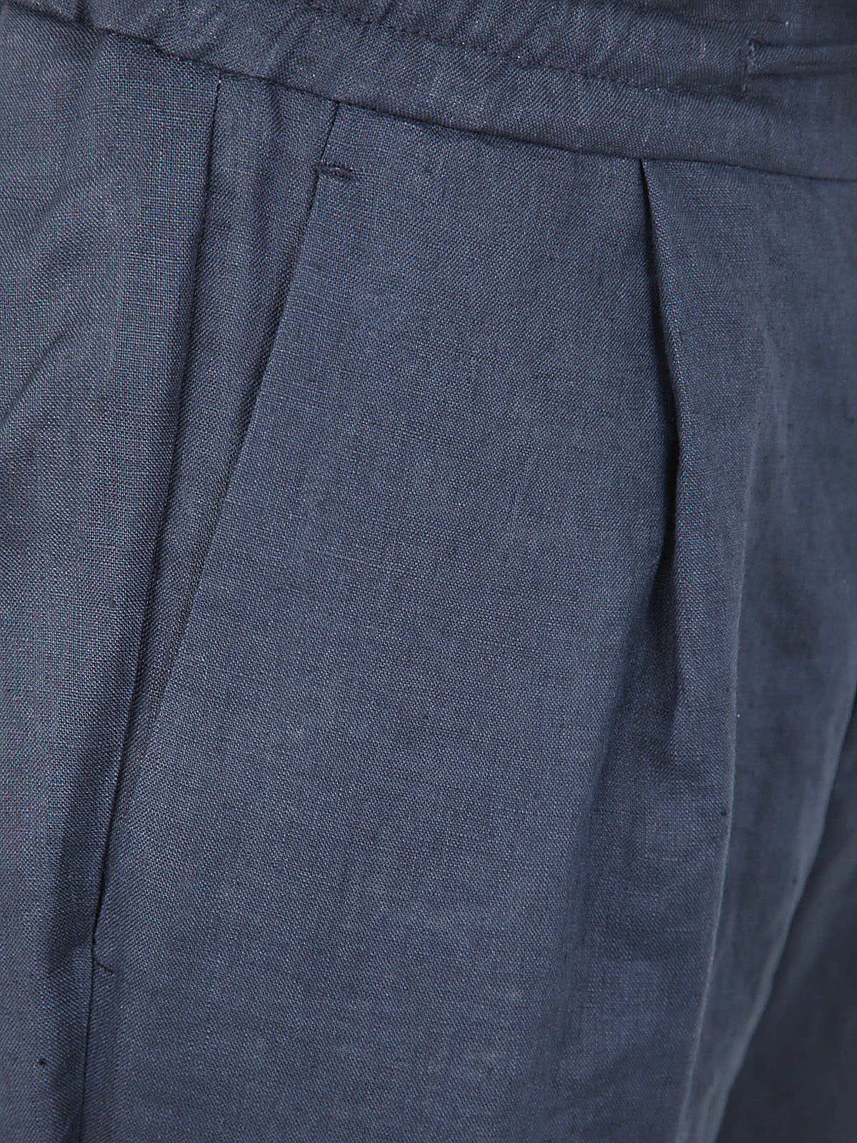 Shop Michael Coal Linen Pants In Blue