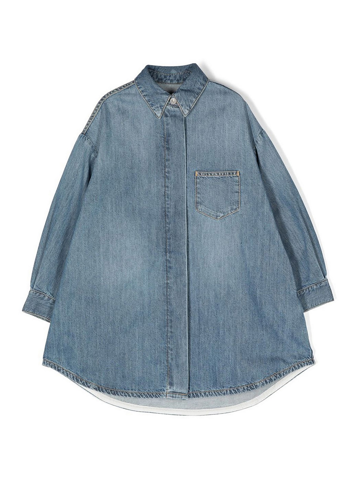 MM6 Maison Margiela Mm6d62u denim long sleeve dress|M60384MM00KM601
