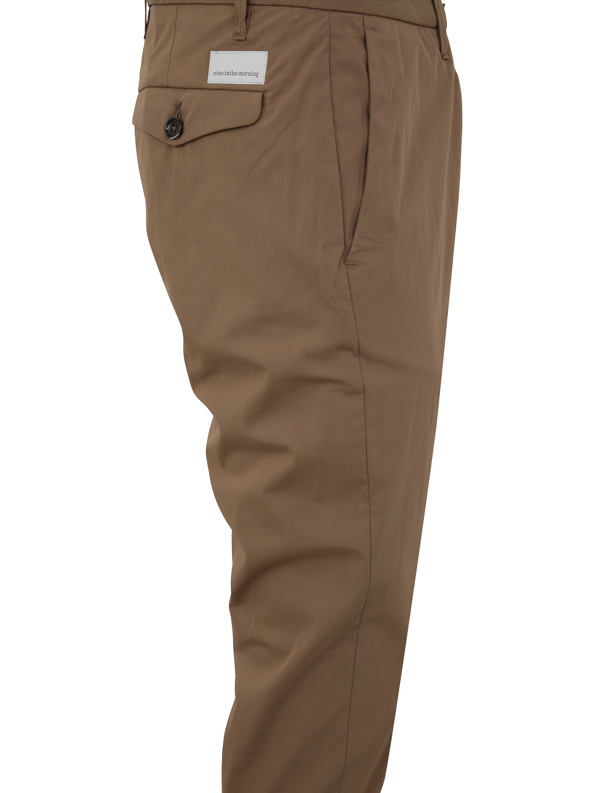 Shop Nine In The Morning Easy Slim Chino Trouser In Brown