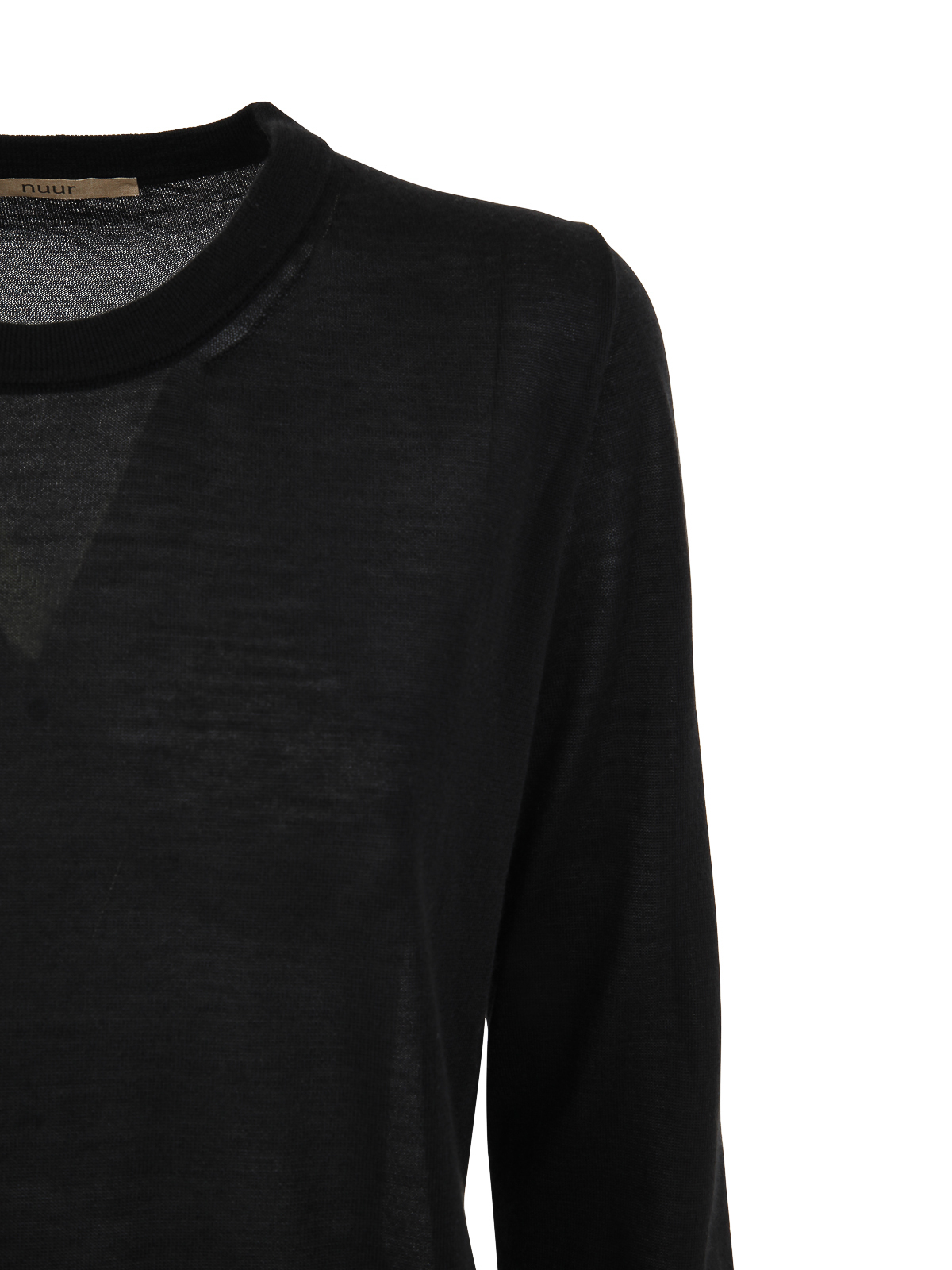 Shop Nuur Round Neck Pullover In Black