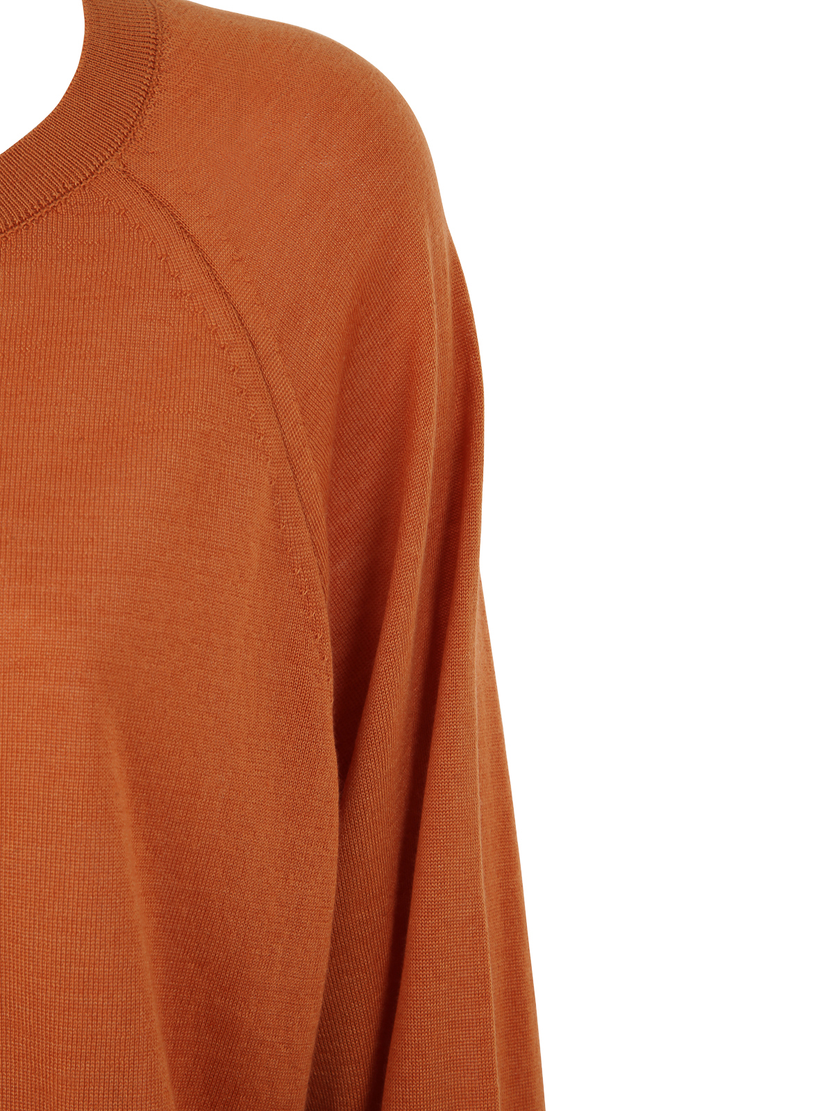 Shop Nuur Wide Boxy Round Neck Pullover In Orange
