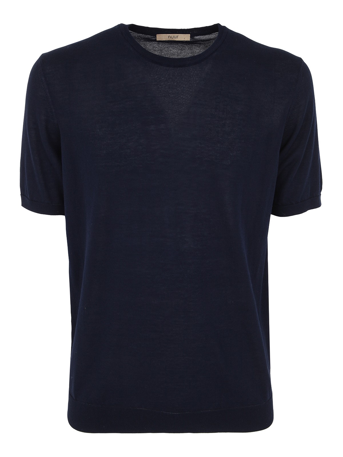 Shop Nuur Short Sleeve Round Neck T-shirt In Blue