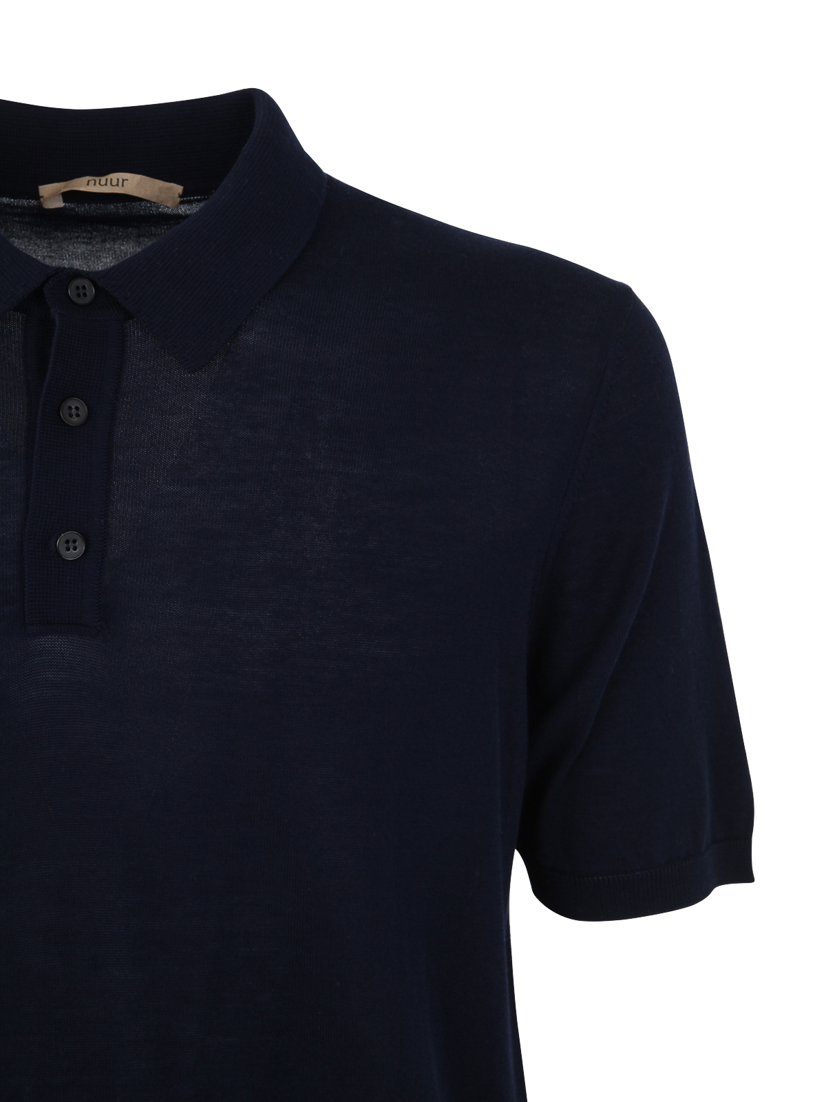 Shop Nuur Short Sleeve Polo In Blue