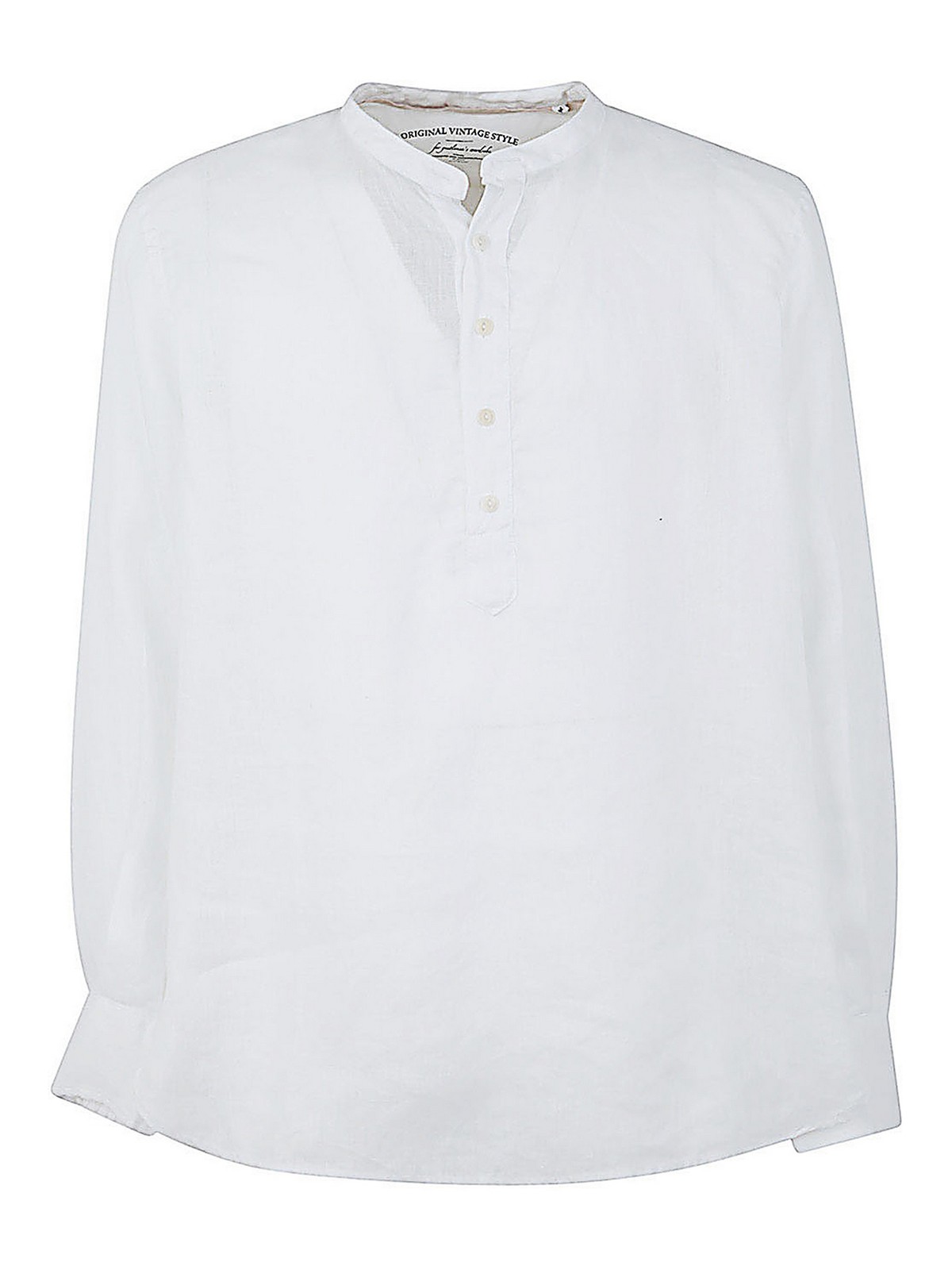 Original Vintage Style Corean Collar Shirt In White