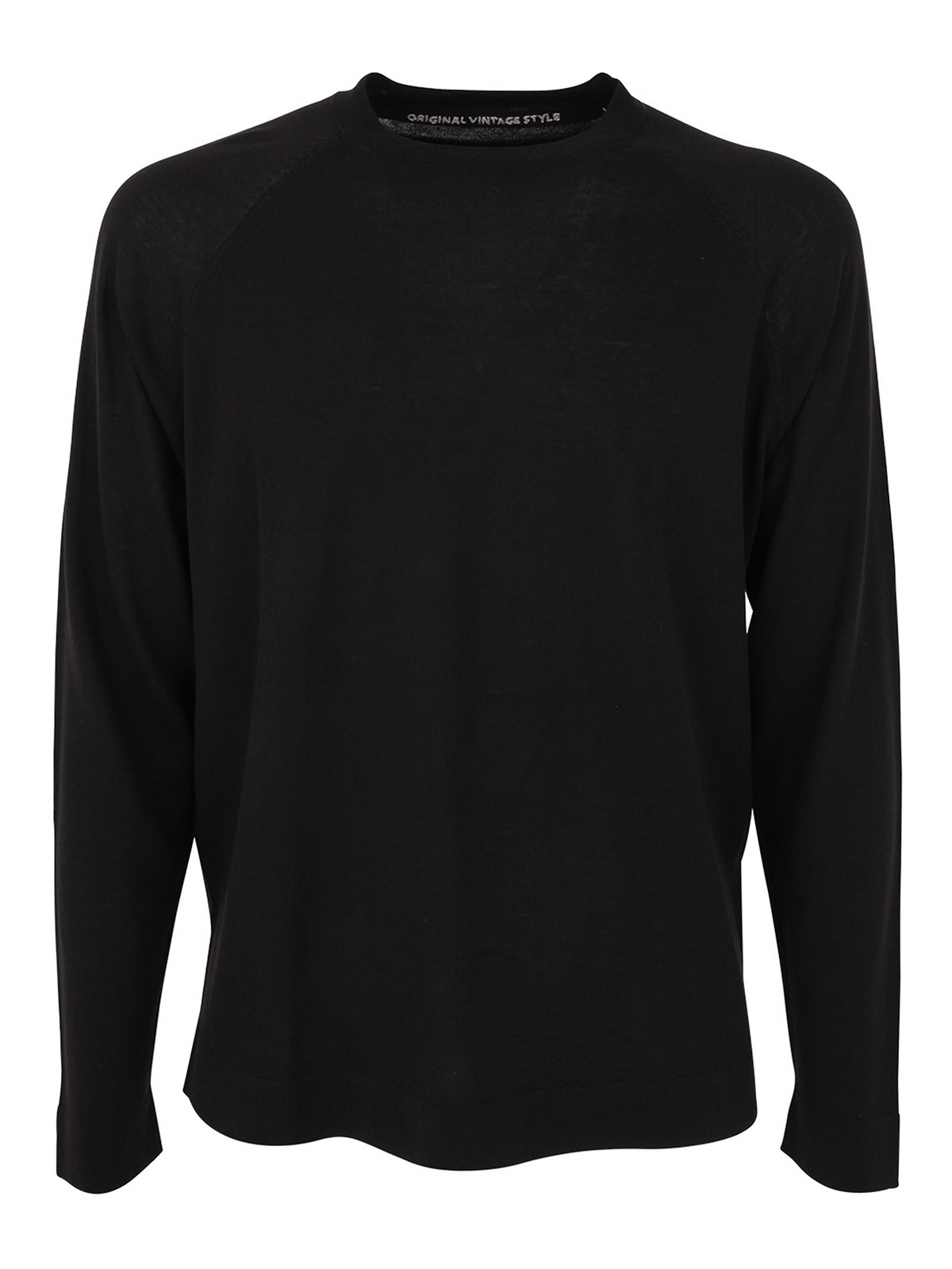 Shop Original Vintage Style Cotton Silk T-shirt In Black