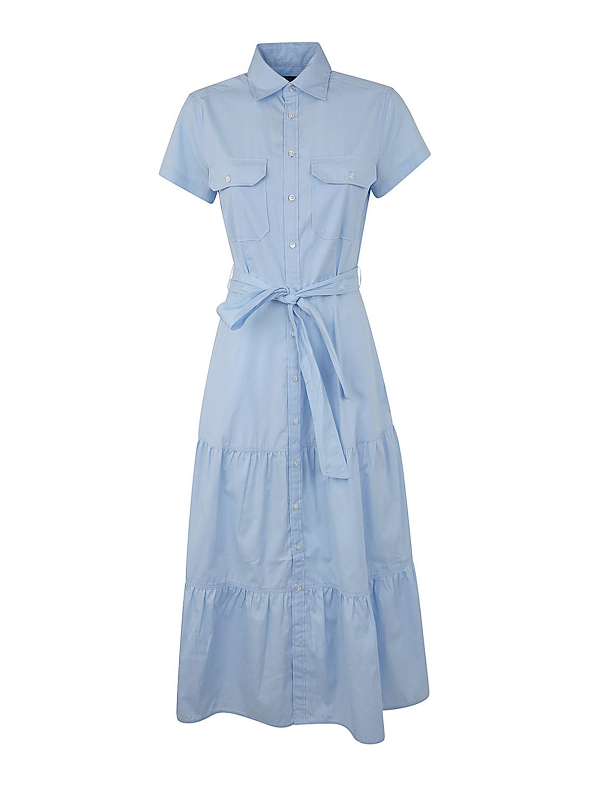 ワンピース Short Sleeve Polo Dress S U.S. POLO ASSN. (3008 Solid Polo Dress - Banded Cuffs