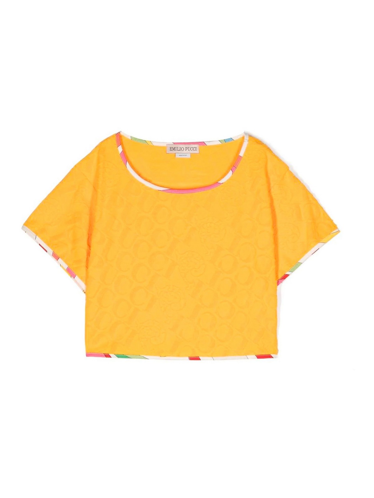 Emilio Pucci Kids' T-shirt In Orange