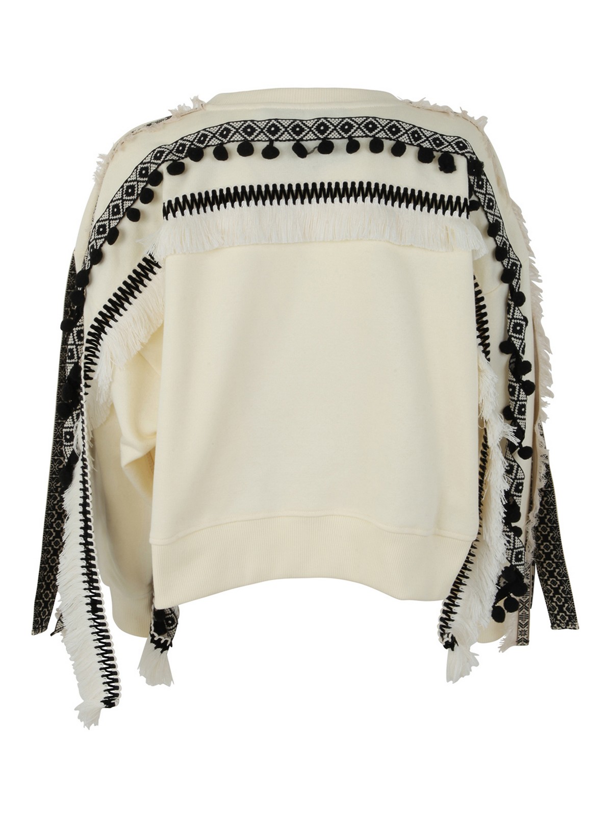 Shop Ritos Cropped Sweater With Tentacles In White