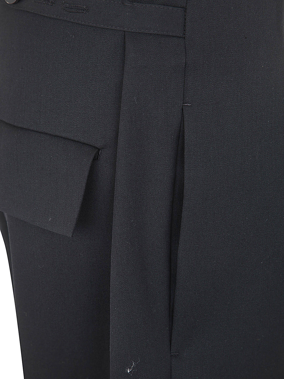 Shop Sapio Wool Trousers Loose Fit In Black