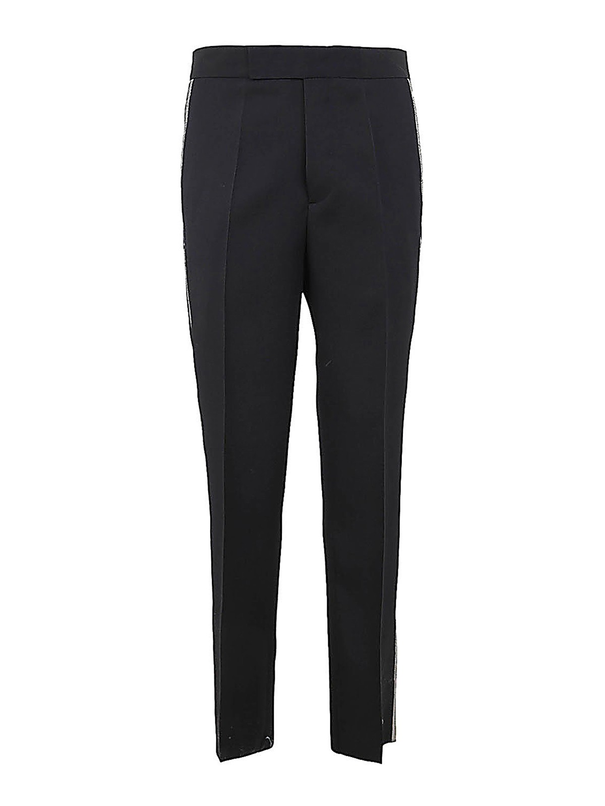 Shop Sapio Loose Fit Trousers Sideband Detail In Negro
