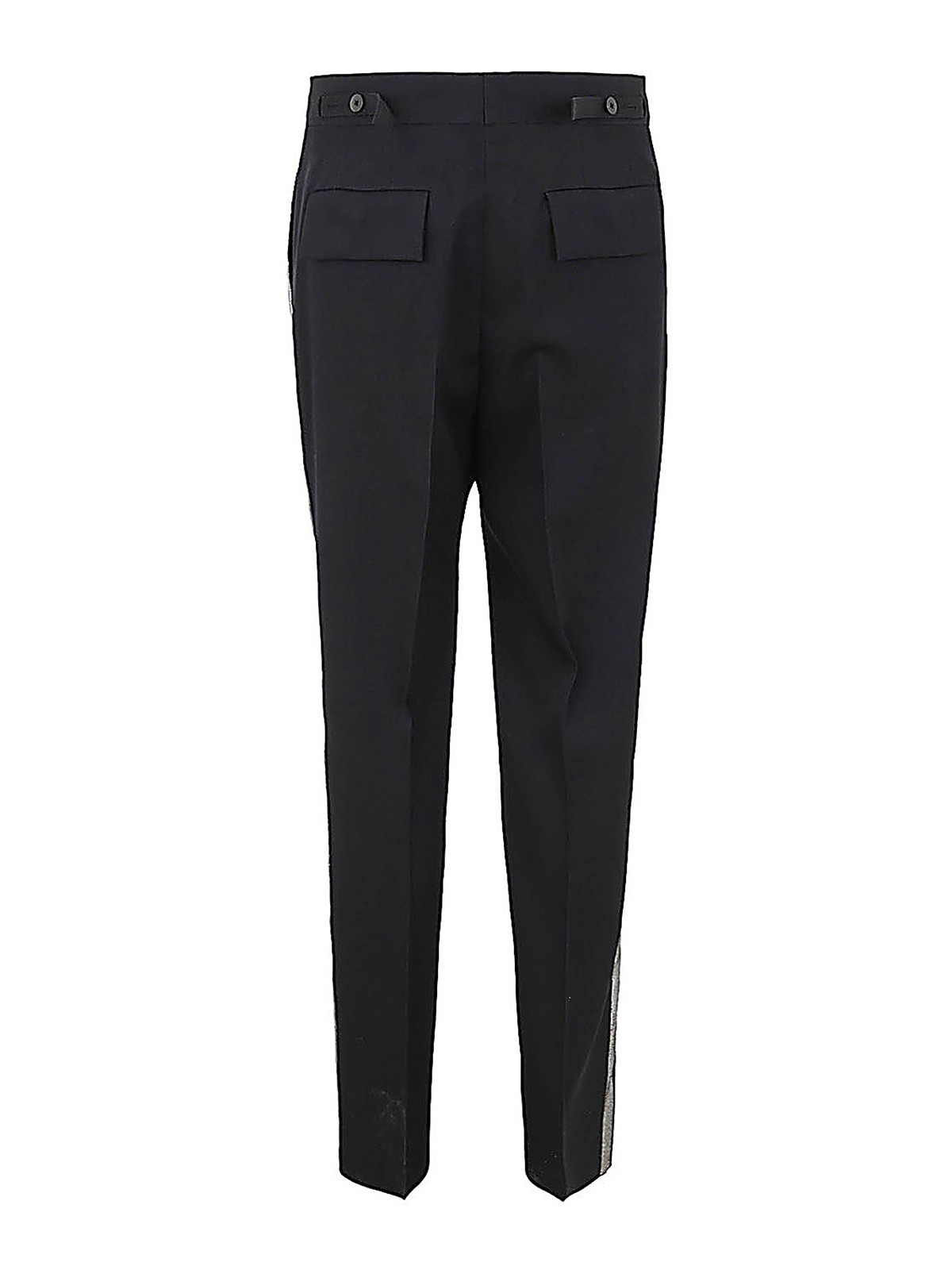 Shop Sapio Loose Fit Trousers Sideband Detail In Negro