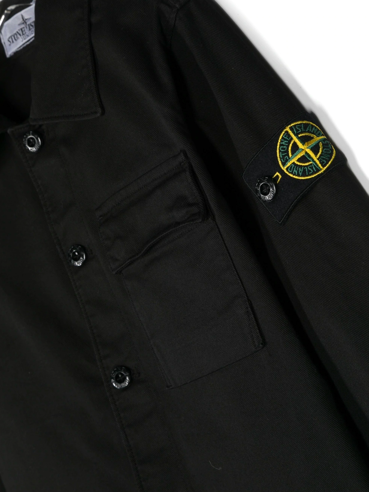 Stone Island Junior Overshirt Black Boys 781610511V0029