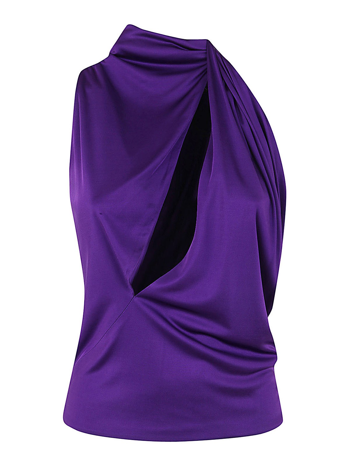 Versace Jersey Blouse In Púrpura