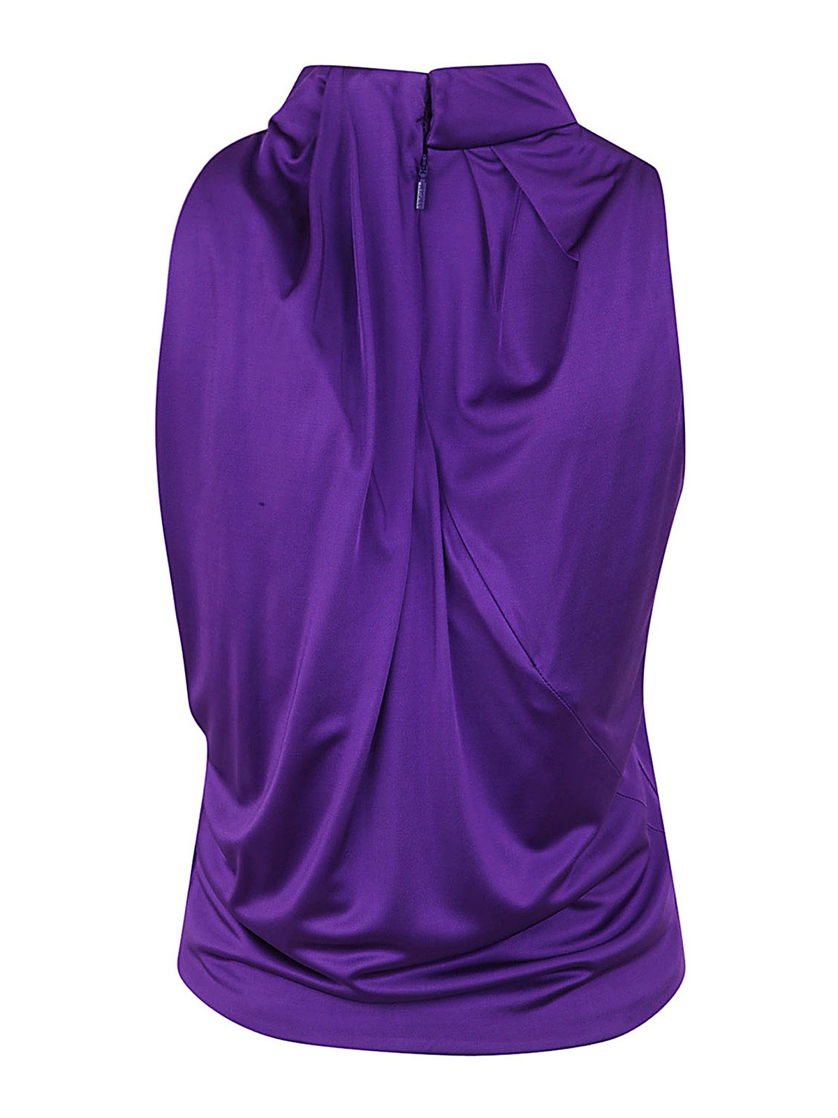 Shop Versace Jersey Blouse In Púrpura