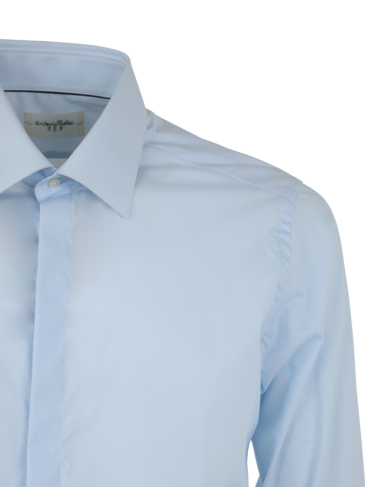 Shop Tintoria Mattei New Collar Classic Shirt In Blue
