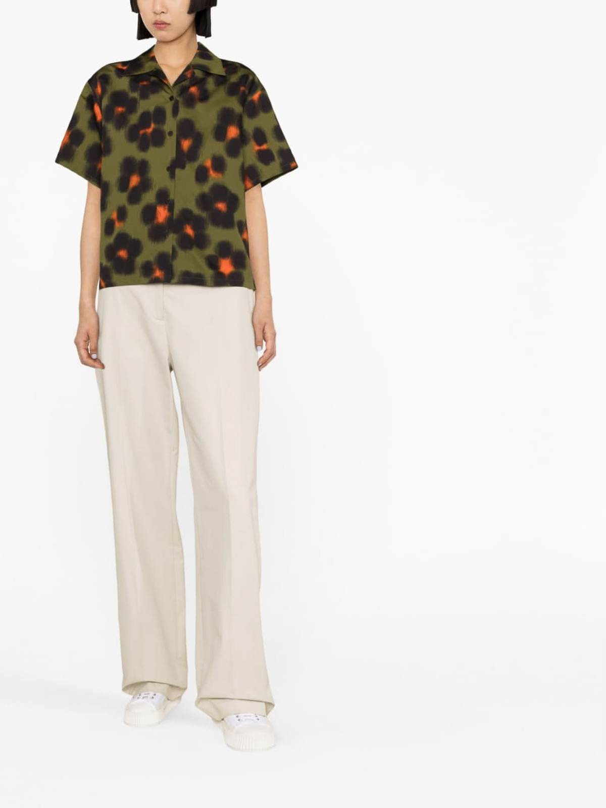 Shop Kenzo Leopard-print Shirt In Light Brown