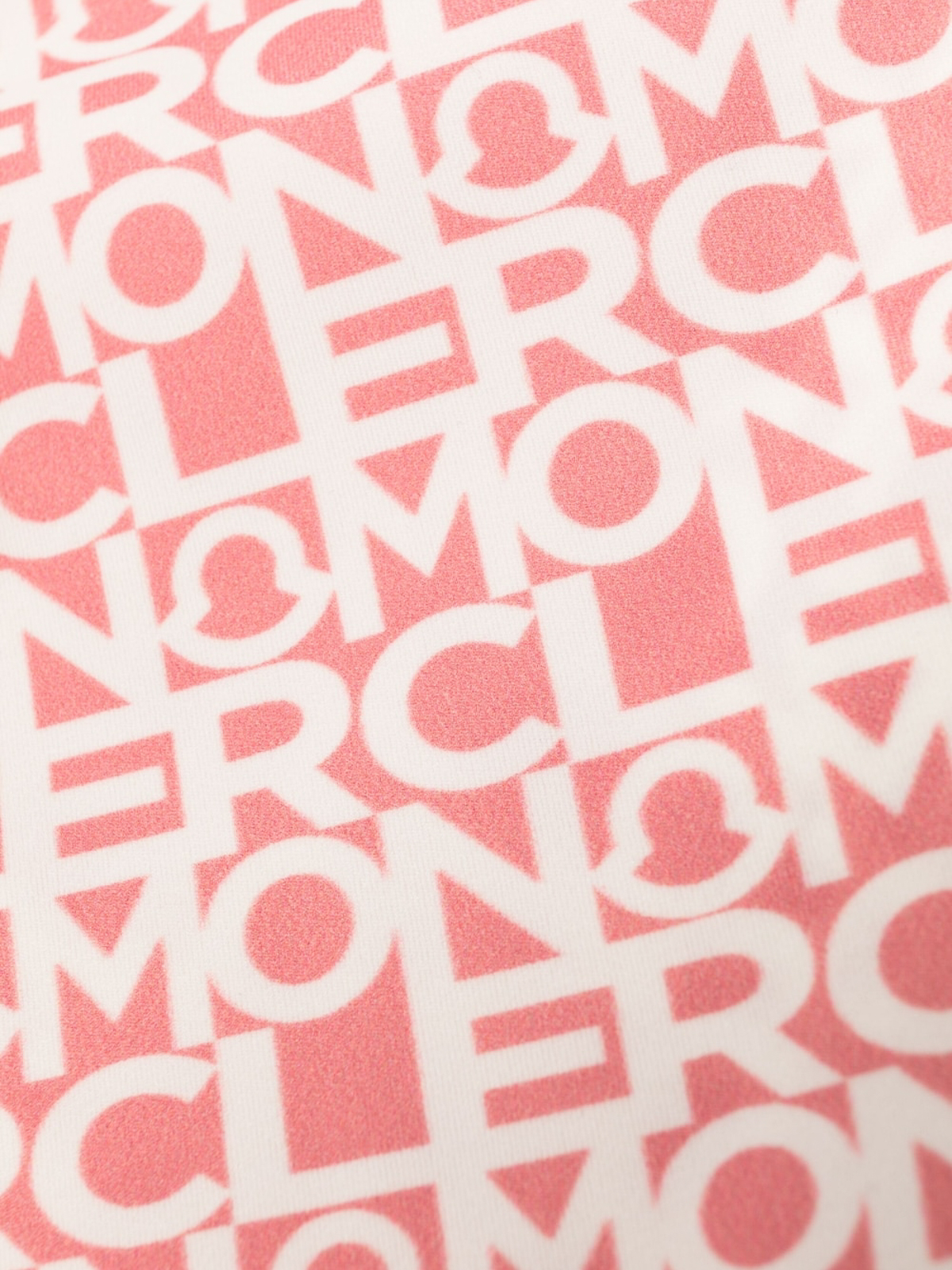 Shop Moncler Logo-print Swimsuit In Nude & Neutrals