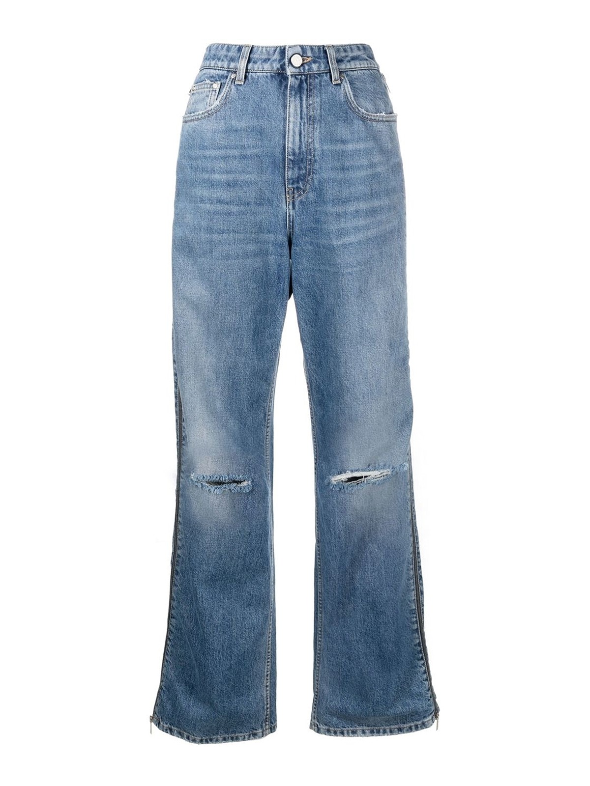 Shop Stella Mccartney High-waist Straight Jeans In Azul