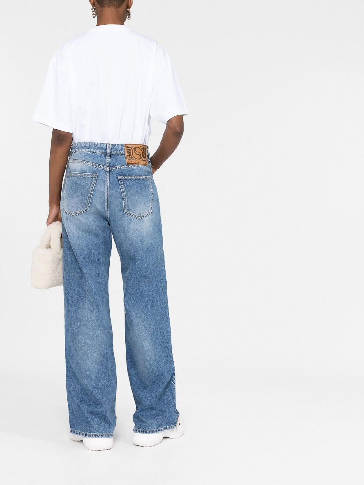 Shop Stella Mccartney High-waist Straight Jeans In Azul