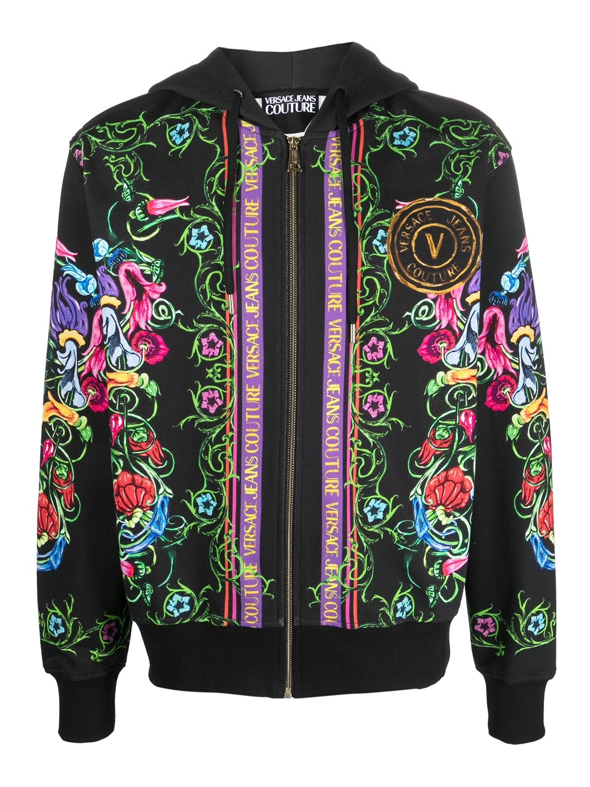 Versace Jeans Couture Baroque-print hoodie - Men|74GAI3ZGFS077G89