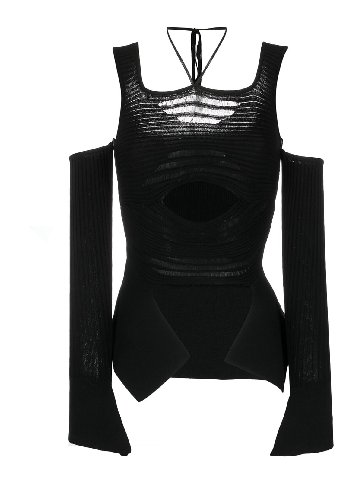 Andreädamo Cut Out-detail Knitted Top In Black