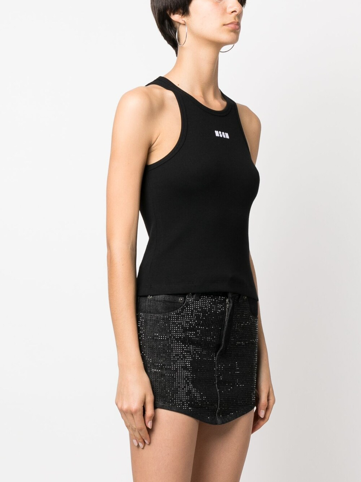 MSGM ブラック タンクトップ M.S.G.M. トップ/タンクトップ - 黒 | 3441MDT6823712099