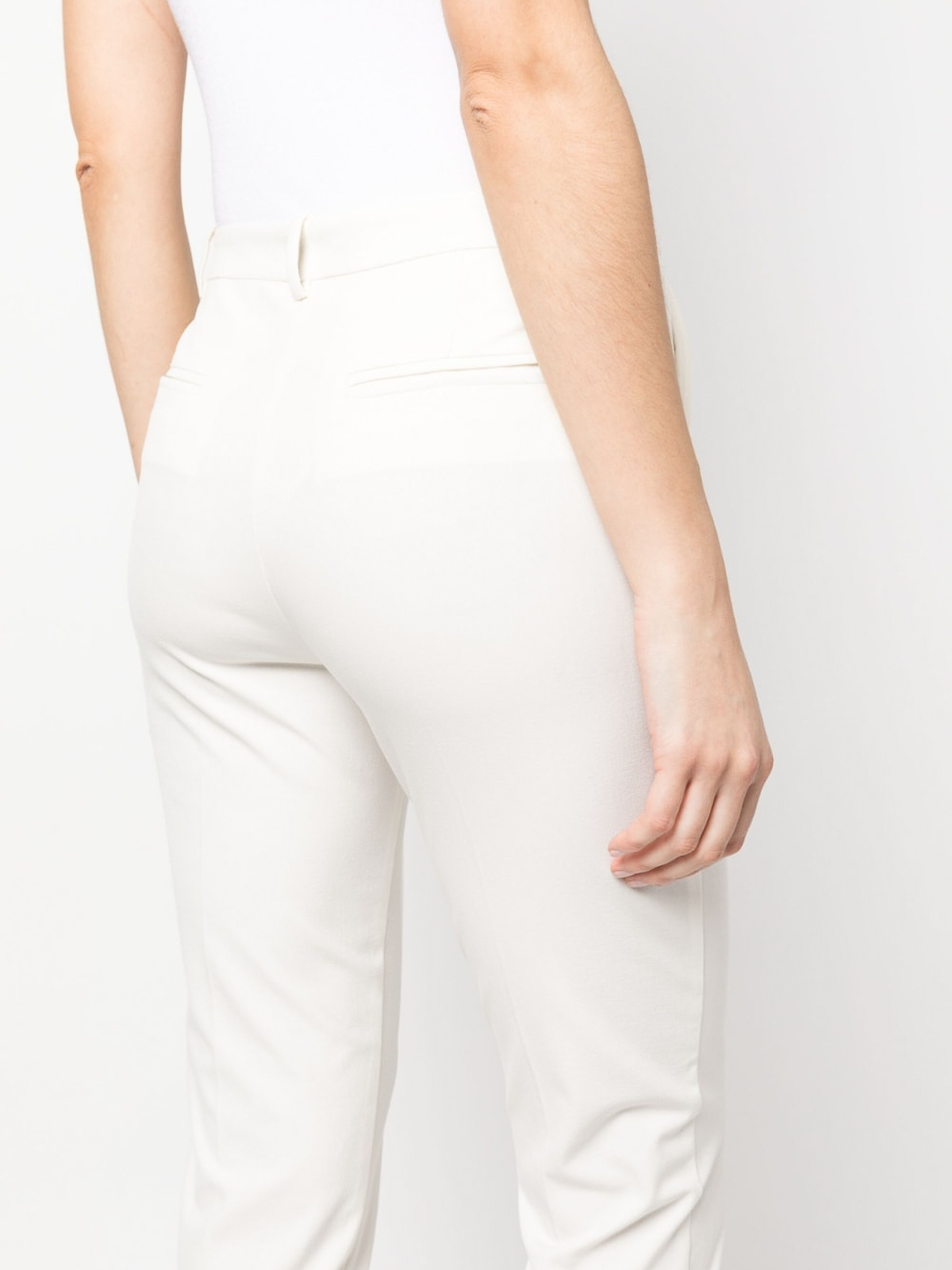 Shop Pinko Bello Tailored Trousers In White