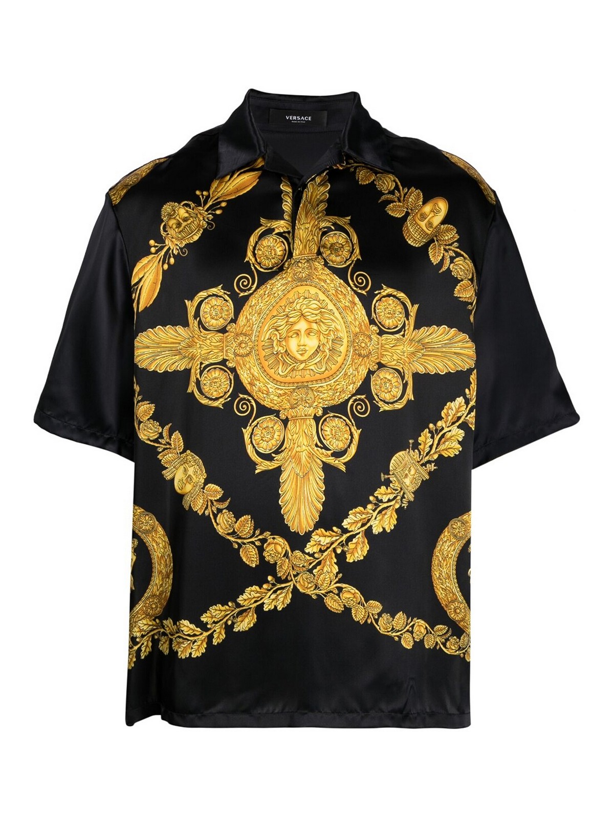Shop Versace Baroque-print Shirt In Black