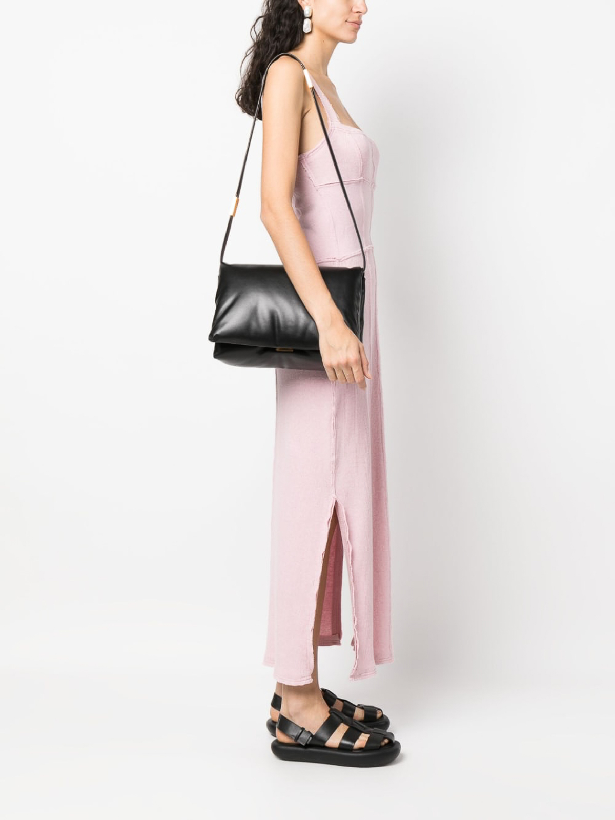 ショルダーバッグ・ポシェット MARNI Woman Shoulder bag Black SBMP0134UOP5298 00N99 MARNI Black leather shoulder bag (SBMP0134UOP5298 00N99