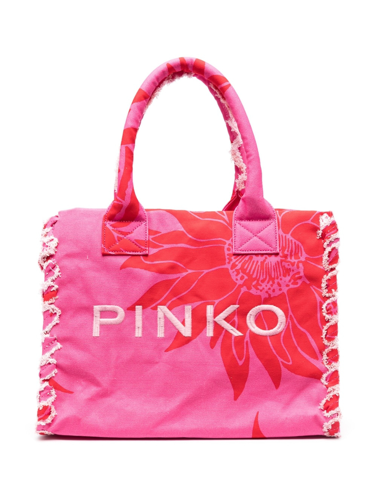 Shop Pinko Beach Tote Bag In Red
