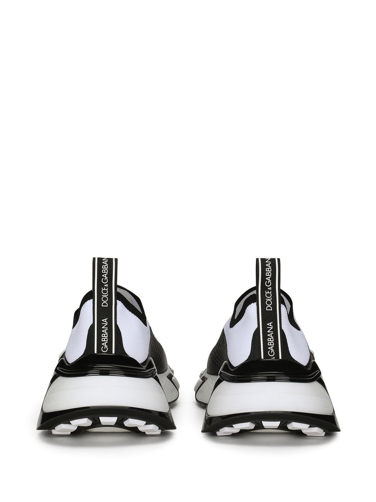 Shop Dolce & Gabbana Logo-print Panelled Sneakers In Blanco