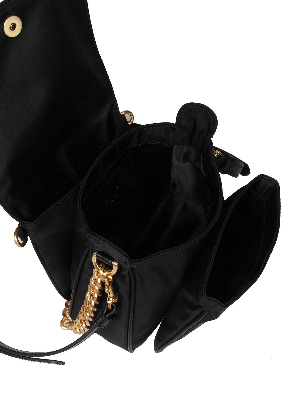 Shop Moschino Nylon Shoulder Bag In Black