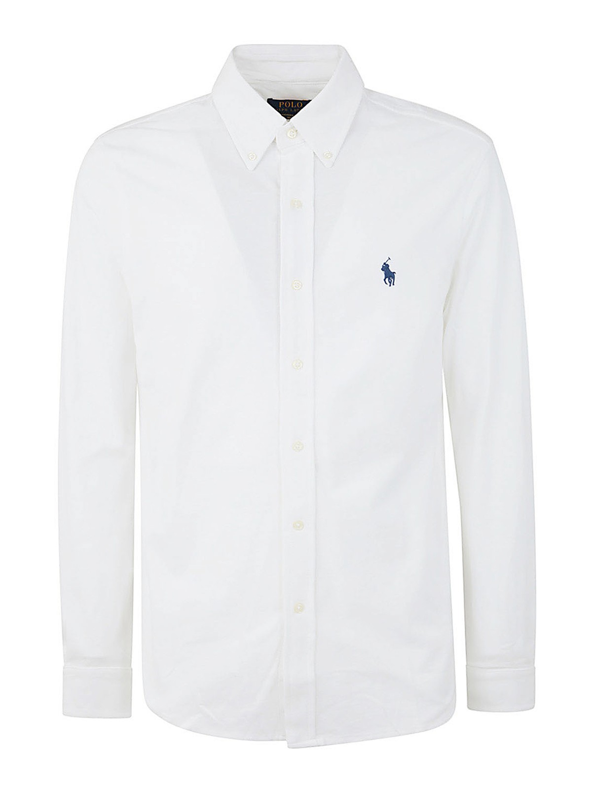 Polo Ralph Lauren Long Sleeve-knit Shirt In White