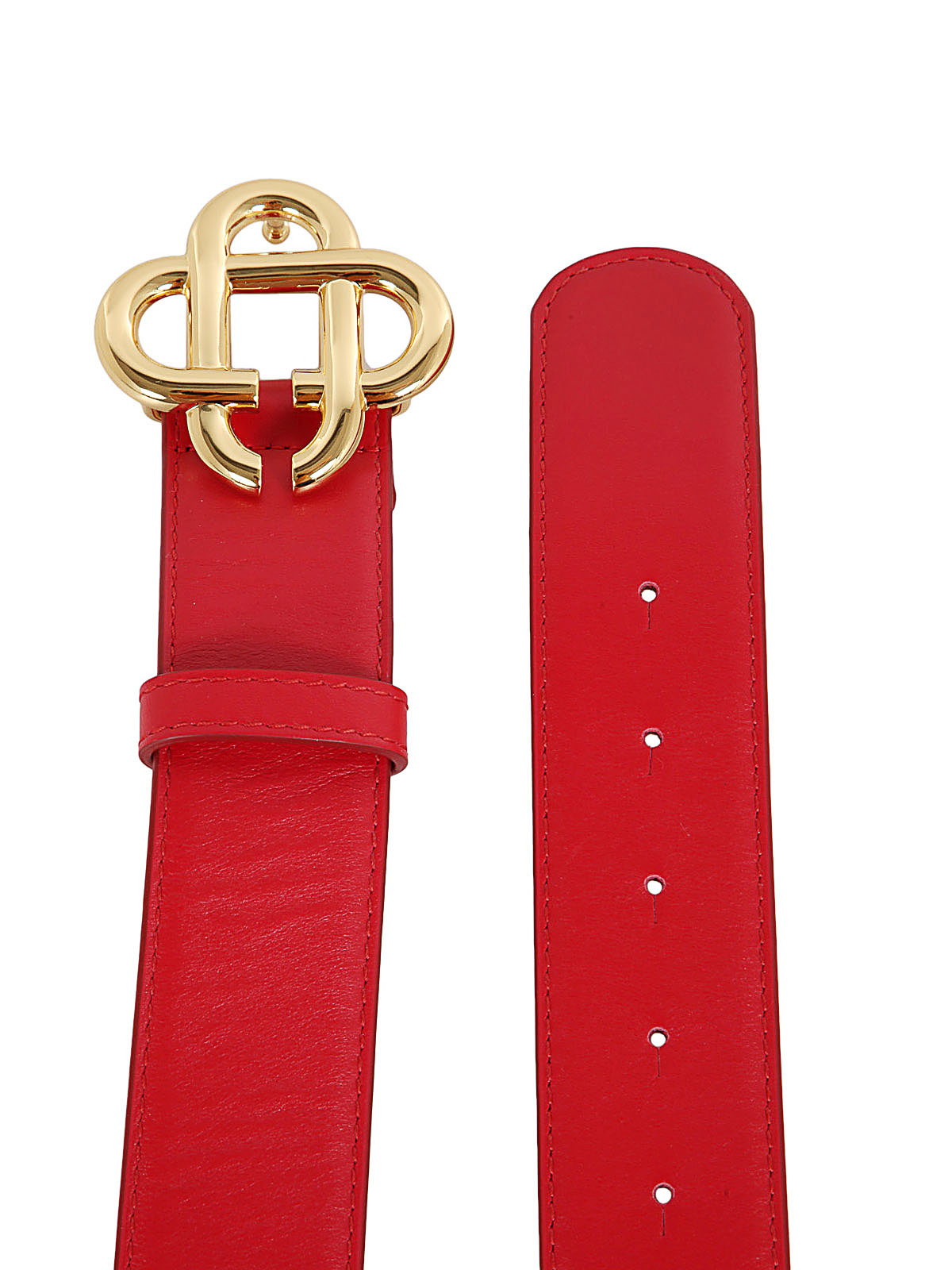 Casablanca Logo buckle belt - Red - Men|AF22ACC012RED