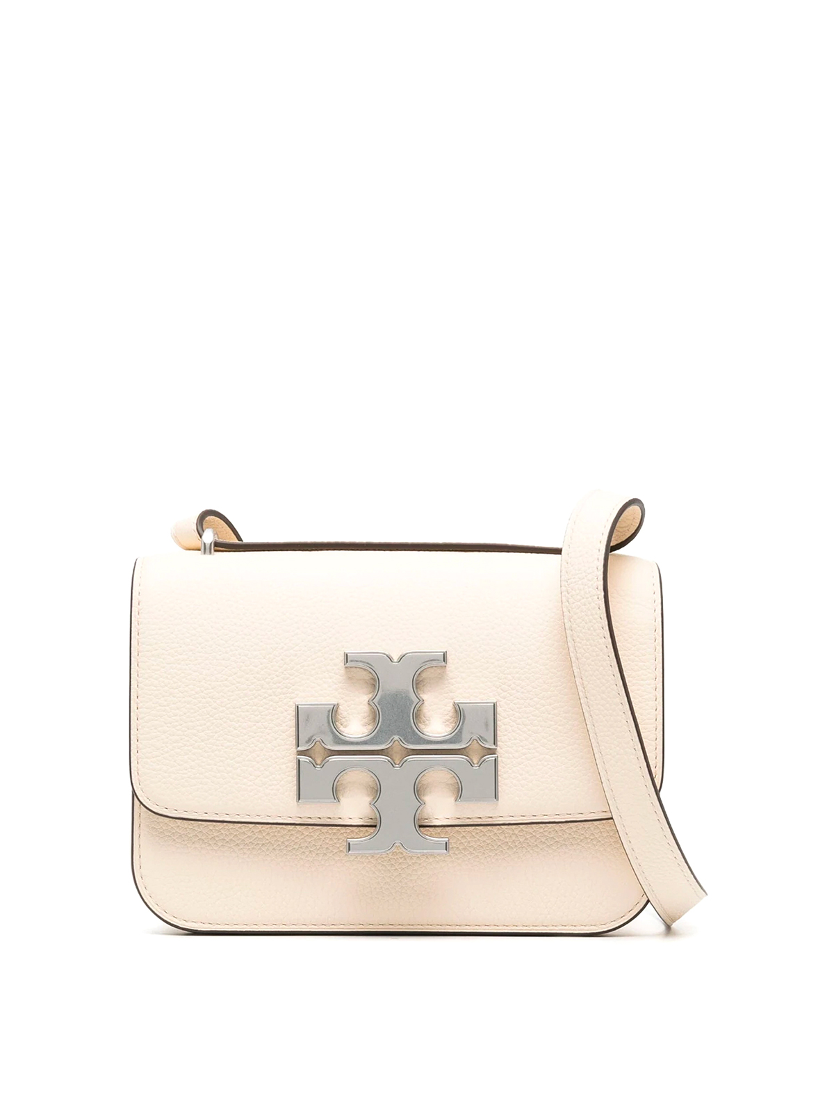 Eleanor Leather Clutch in White - Tory Burch